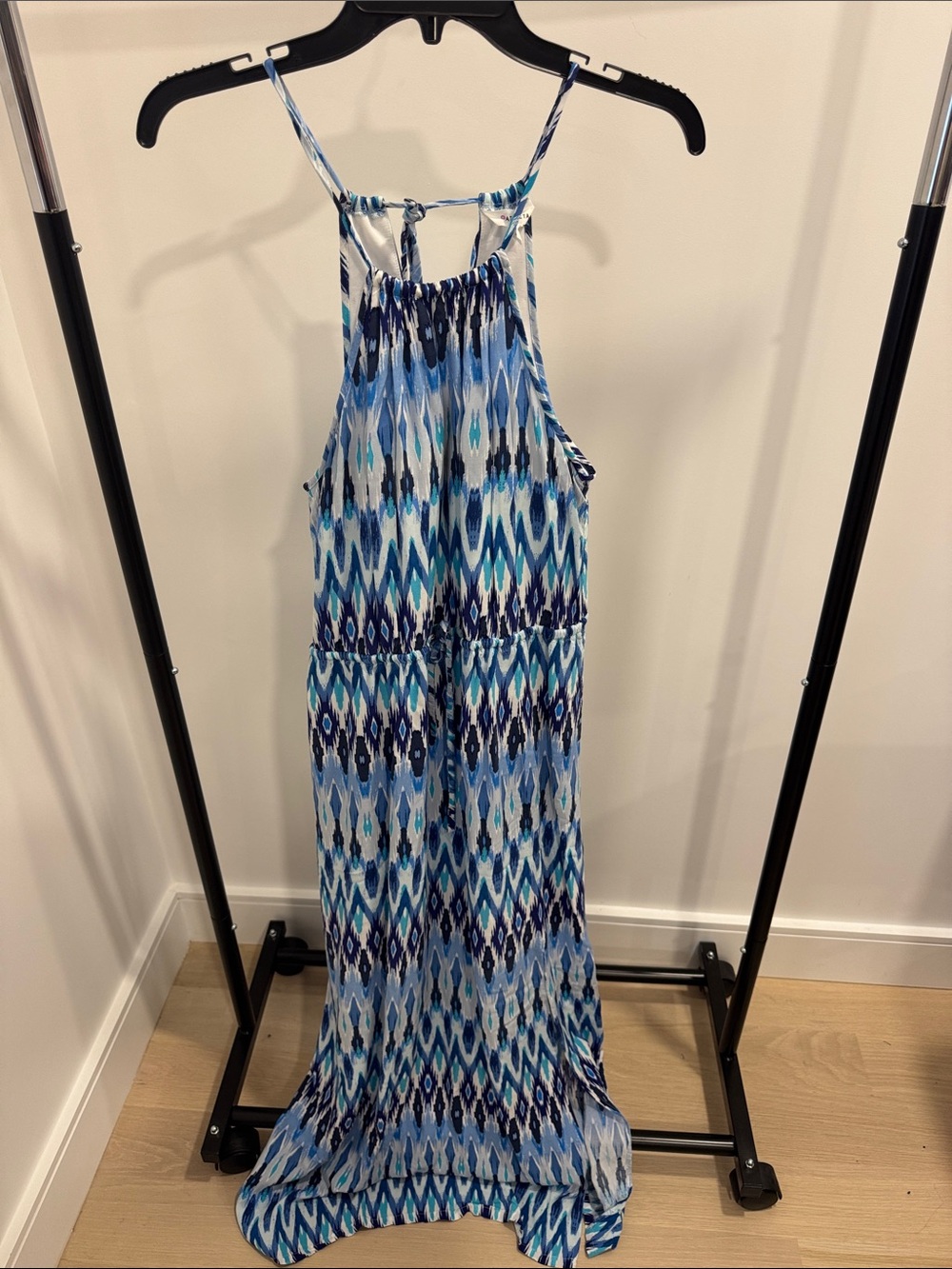 Athleta Blue & White Patterned Maxi Dress